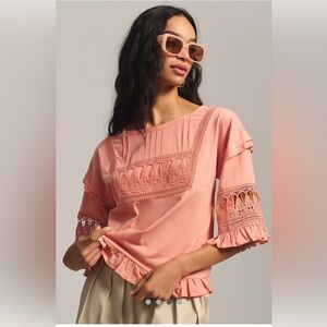 Anthropologie Tiny Sonoma Ruffled Top